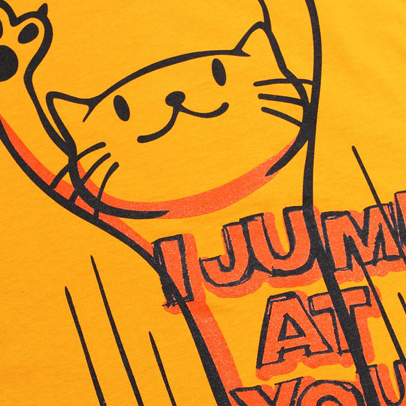 SCOPYネコTシャツ「JUMP」Gイエロー 3枚目の画像
