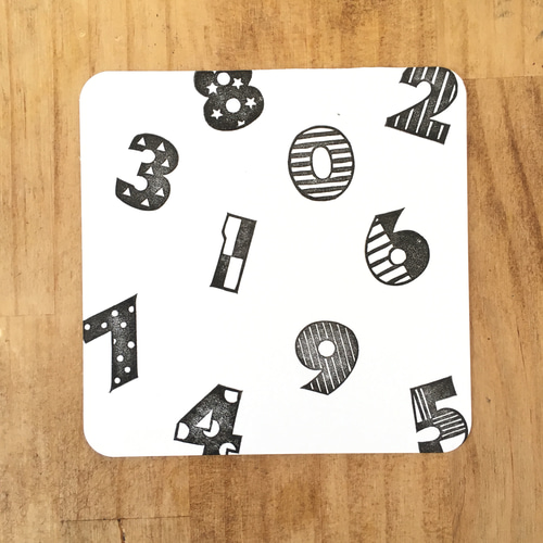 ポップで使いやすい/数字の消しゴムはんこ はんこ・スタンプ 福わけ