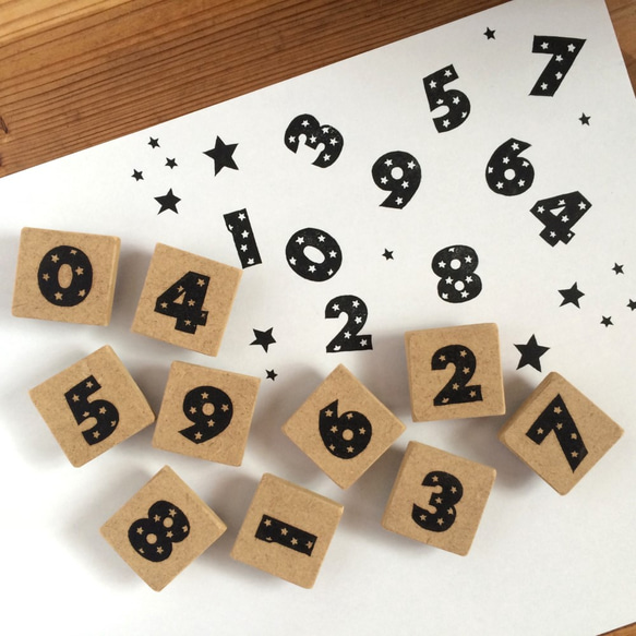キラキラ☆星の数字はんこ はんこ・スタンプ 福わけはんこ® 通販