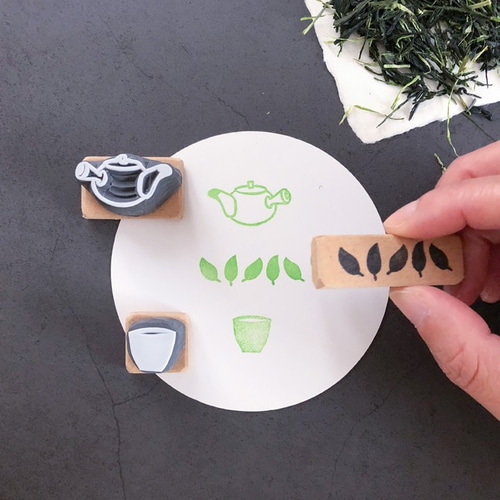 消しゴムはんこ DE お茶セット はんこ・スタンプ 福わけはんこ® 通販