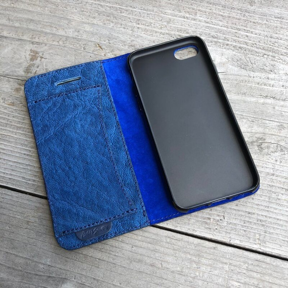 ☆限定販売☆限定1点☆象革iPhone7,8☆ブックタイプスマホケース