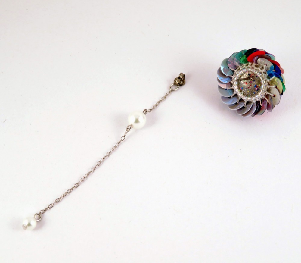 スパンコールピアス＜art プチ>GR