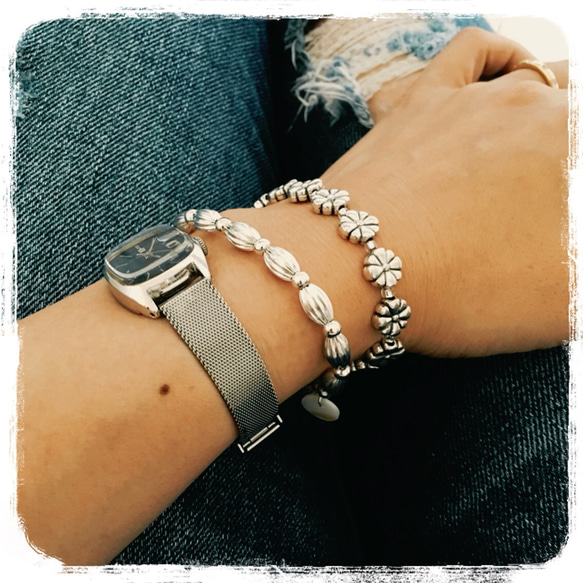 white silver bracelet :no4 4枚目の画像