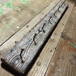 【送料無料】キーフック 帽子掛け 鍵掛け ウッドラック ウッドシェルフ ウッドボード ウォールフック 木製 インテリア 4枚目の画像