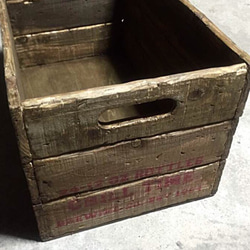 【送料無料】ダークブラウン 木箱 ウッドボックス アンティーク風 ビンテージ 本箱 おもちゃ箱 棚 アウトドア 3枚目の画像