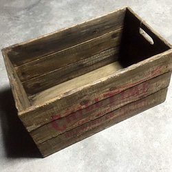 【送料無料】ダークブラウン 木箱 ウッドボックス アンティーク風 ビンテージ 本箱 おもちゃ箱 棚 アウトドア 4枚目の画像