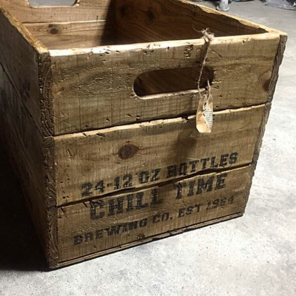 【送料無料】ブラウン 木箱 ウッドボックス アンティーク風 ビンテージ 本箱 おもちゃ箱 棚 アウトドア 4枚目の画像