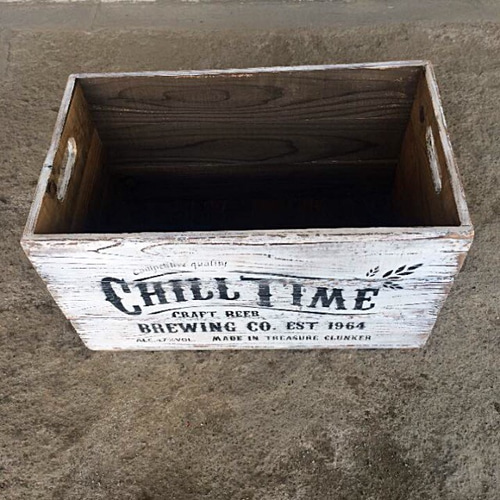 送料無料】ホワイト 木箱 ウッドボックス アンティーク風 ビンテージ