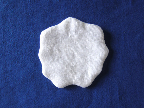 linen coaster [sheep cloud] / ホワイト 3枚目の画像