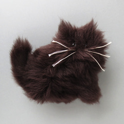客製化&gt;&gt; PEPOSO：毛茸茸的動物「貓」貓/棕色 第6張的照片