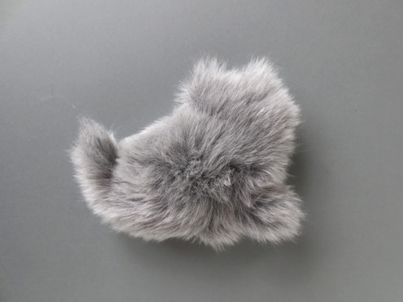 客製化&gt;&gt; PEPOSO：毛茸茸的動物「貓」貓/淺灰色 第3張的照片