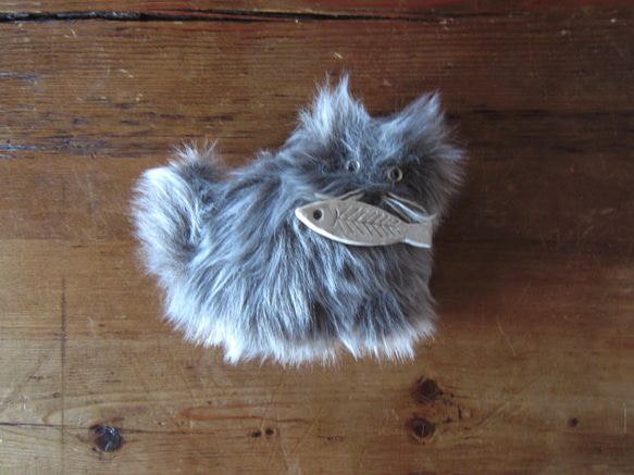 客製化&gt;&gt; PEPOSO：毛茸茸的動物「貓」貓/灰色 第5張的照片