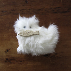 客製化&gt;&gt; PEPOSO：毛茸茸的動物「貓」貓/白色（異色眼） 第6張的照片