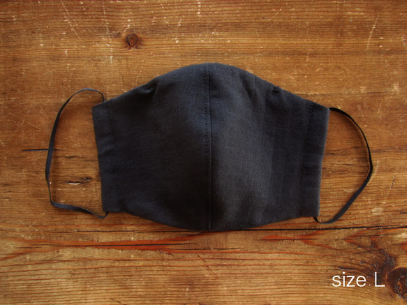 L尺寸：W紗布口罩（黑色）/過濾袋，帶鼻夾 第1張的照片