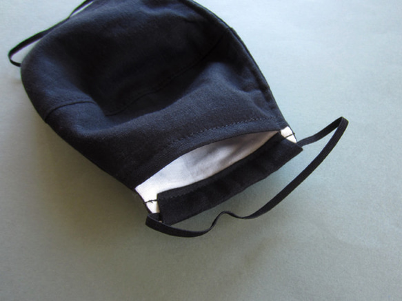 L尺寸：W紗布口罩（黑色）/過濾袋，帶鼻夾 第4張的照片