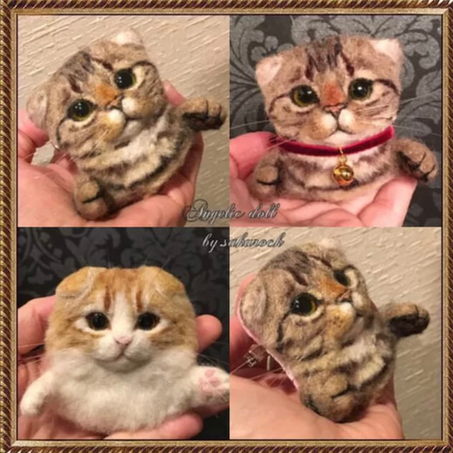 羊毛　ねこさん　ブローチ　orderページ 羊毛ねこさんブローチorderページ