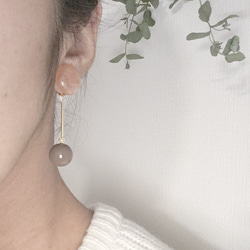 Vintage earrings☆peach marble☆ 3枚目の画像