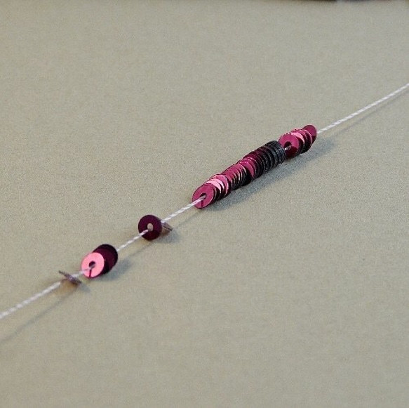 09 φ3ミリ 糸通し 平型スパングル(パイエット) リュネビル刺繍・オートクチュール刺繍 2枚目の画像