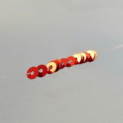 14 φ3ミリ 糸通し 平型スパングル(パイエット) リュネビル刺繍・オートクチュール刺繍 2枚目の画像