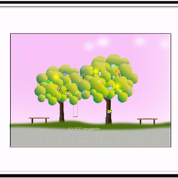 「樹の町」A4サイズポスターNo.260　 1枚目の画像