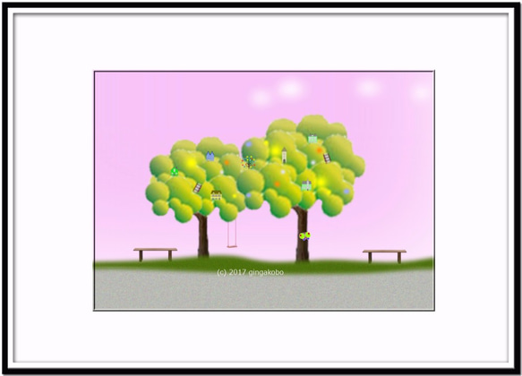 「樹の町」A4サイズポスターNo.260　 1枚目の画像