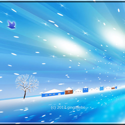 「風雪」　イラストA4サイズポスターNo.345　 2枚目の画像