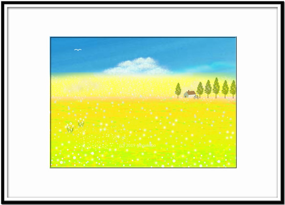 「ひねもす春の色とにほひ」　ほっこり癒しのイラストA4サイズポスターNo.620 1枚目の画像