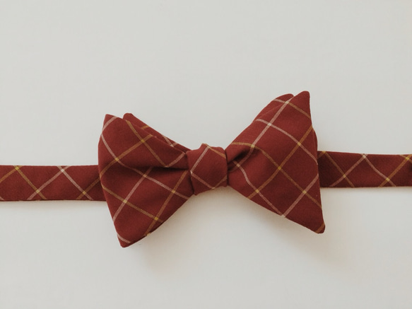 蝶ネクタイbowtie ワインレッド 1枚目の画像