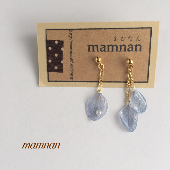 花の雫ピアス&イヤリング イヤリング・ノンホールピアス mamnan 通販