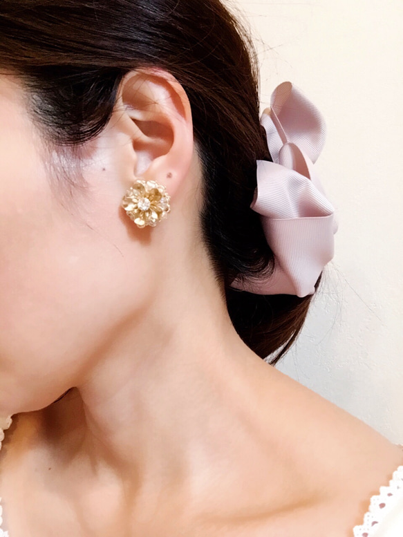Petites Fleurs Earrings〜小花のピアス〜　キット 2枚目の画像