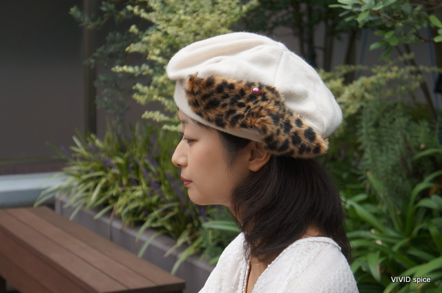 アンゴラニットベレー～ハットピン付