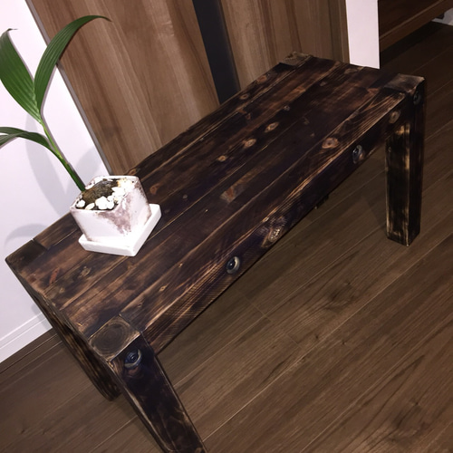 ハンドメイド 木製キッズベンチ