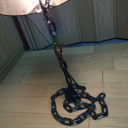 ハンドメイド欧米感の鎖チェーン卓上ランプ( ◠‿◠ ) 4枚目の画像