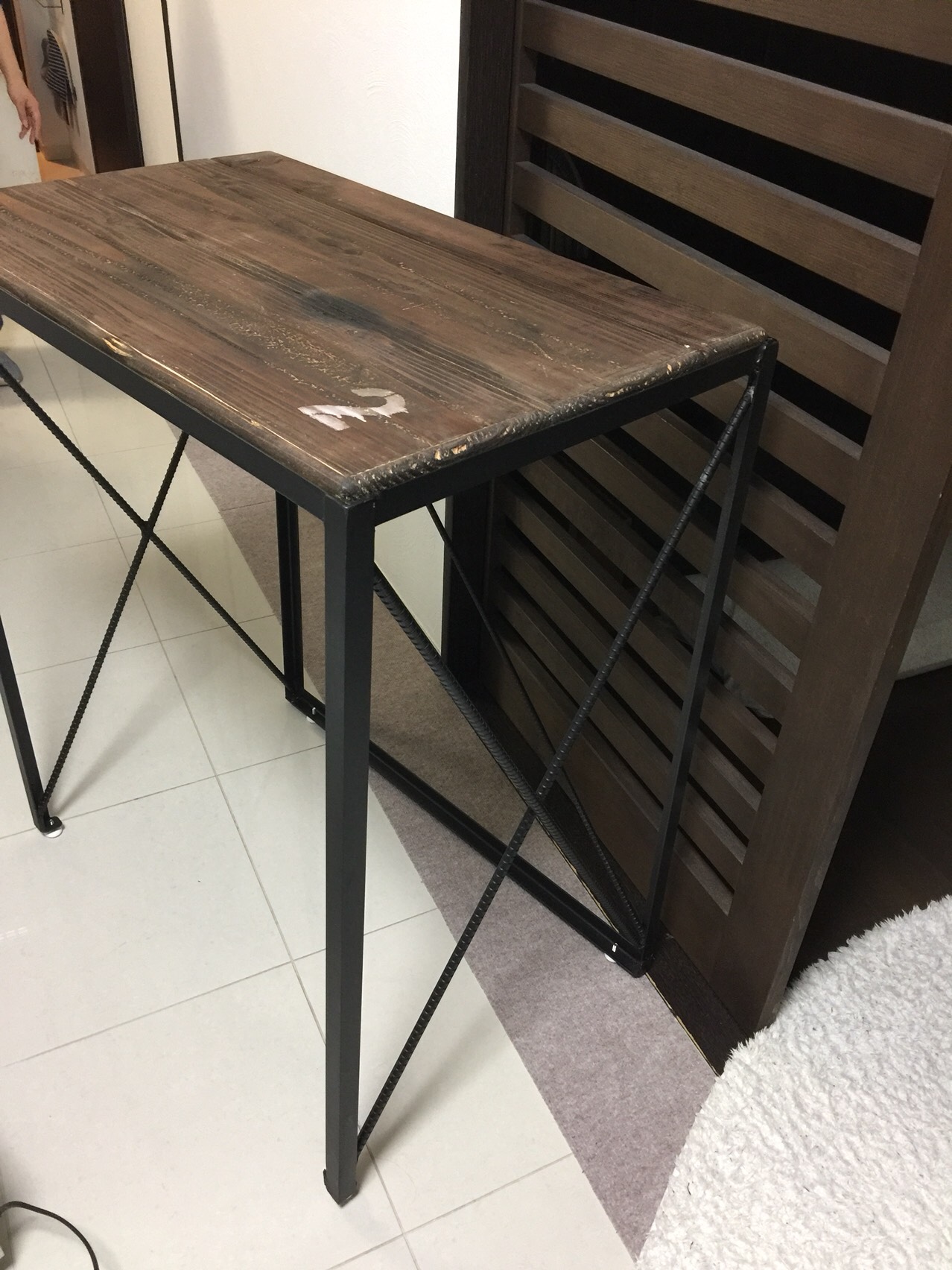 オリジナル自然植物塗料アイアン足場板材でパソコンディスク( ◠‿◠ )