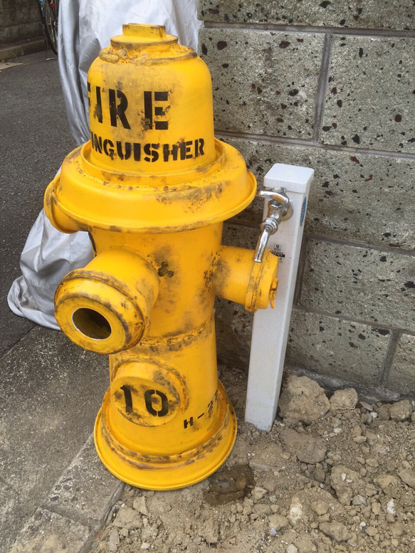 オリジナル(^_^)ハンドメイド消火栓風立水栓 3枚目の画像