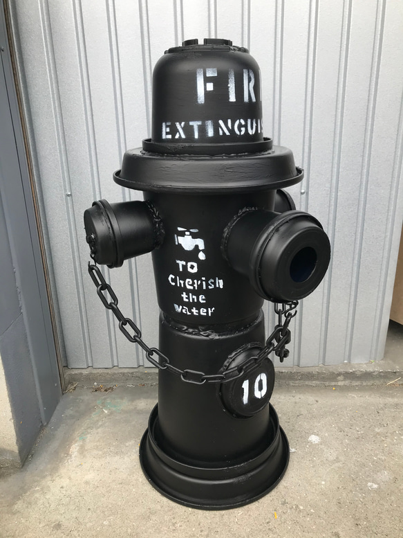商標登録済みオリジナル消火栓立水栓カバーマットブラック 2枚目の画像