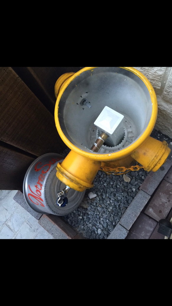 商標登録済みオリジナル消火栓立水栓カバーマットブラック 4枚目の画像