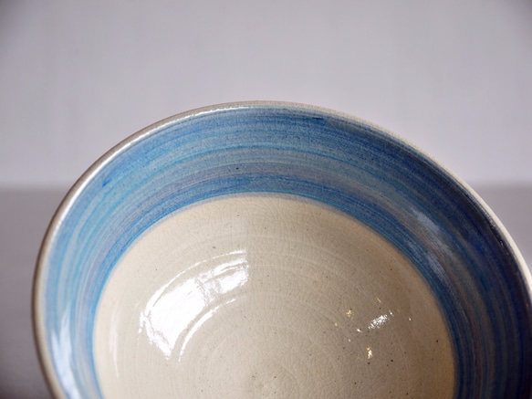 環形的藍色裝飾碗 第4張的照片