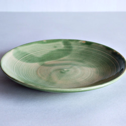 綠色釉皿＃PL-7 第1張的照片
