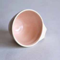 桃釉の掛け分けティーカップ 4枚目の画像