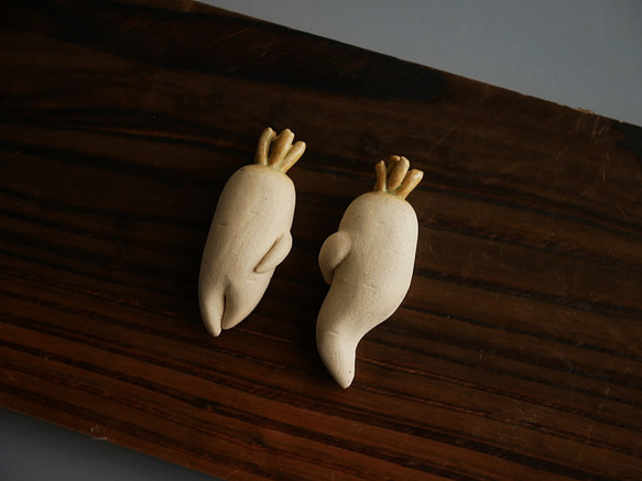 セクシーだいこん 2個セット 2951ES その他置物 陶芸作家 悦 -etsu