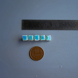 陶磁ヘアクリップ blue tiles 6314AH 4枚目の画像