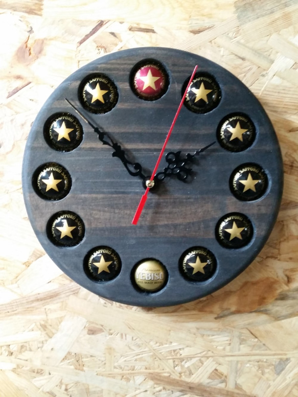 外国BEER王冠加工　掛け時計　Vol.05　SAPPORO 1枚目の画像