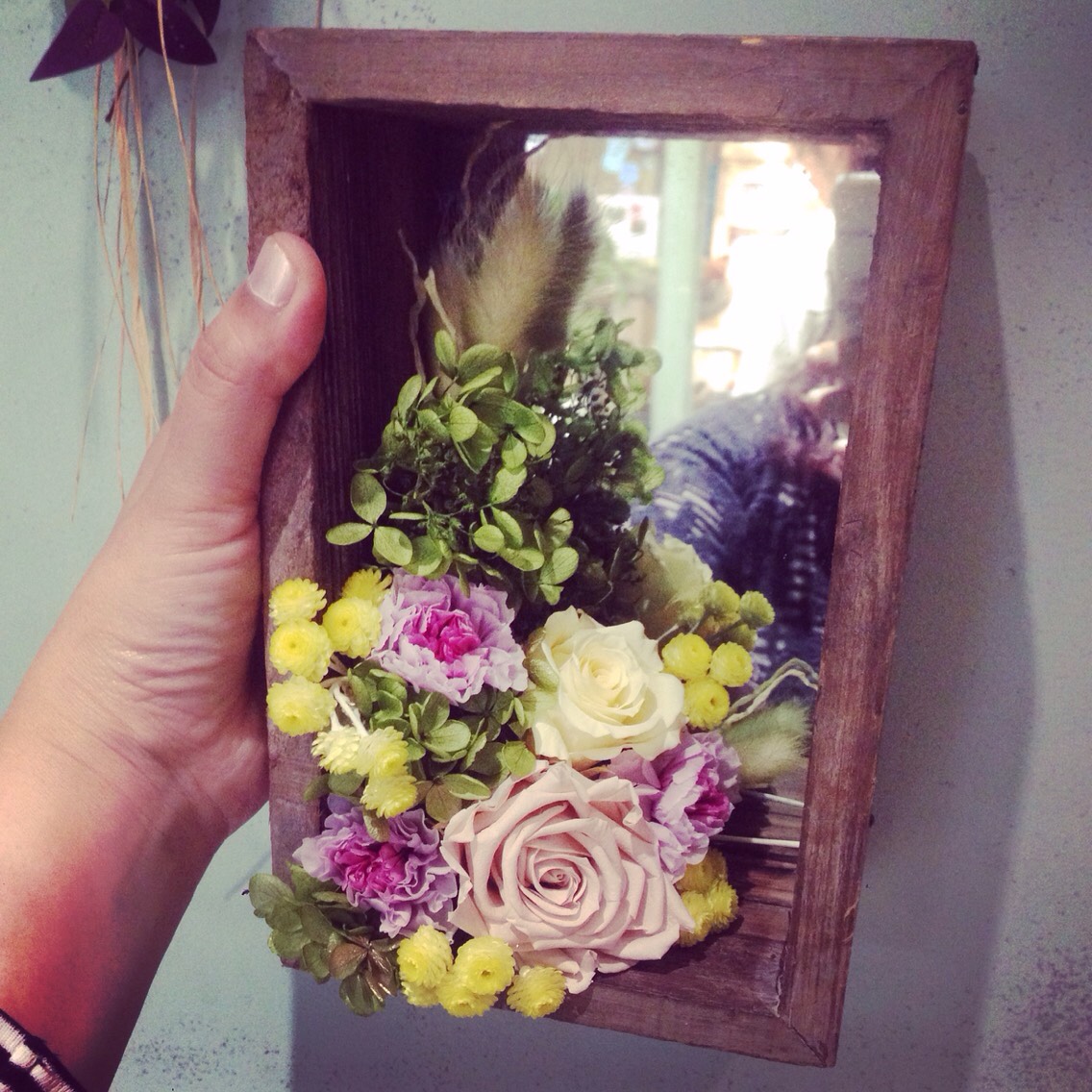 プリザーブドフラワーアレンジミラー