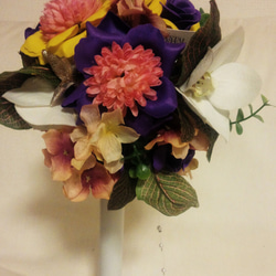 椿と紫陽花の和風ブーケ 1枚目の画像