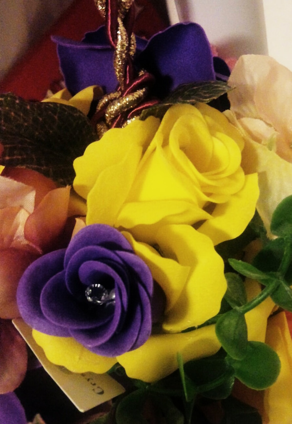 椿と紫陽花の和風ブーケ 3枚目の画像