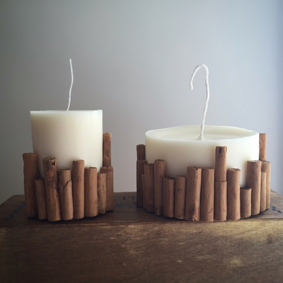 natural soy candle　ーシナモンー　M 3枚目の画像