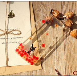 iPhoneX iPhone8/7/6S/5/SE/Plus 押し花 ケース 多機種対応 スマホケース 2枚目の画像