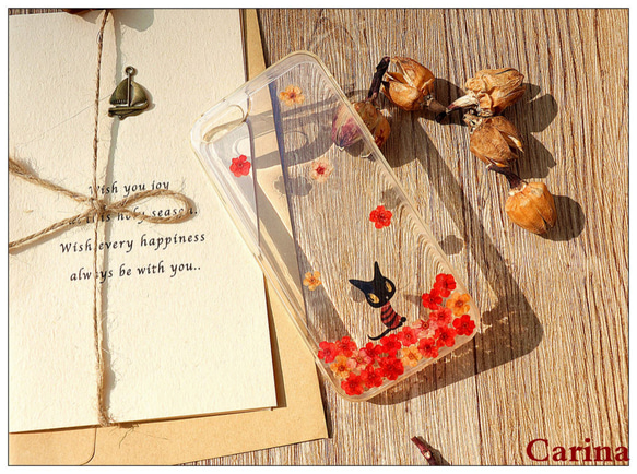 iPhoneX iPhone8/7/6S/5/SE/Plus 押し花 ケース 多機種対応 スマホケース 3枚目の画像