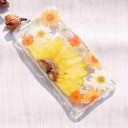 iPhoneX iPhone8/7/6S/5/SE/Plus 押し花 ケース 多機種対応 スマホケース 4枚目の画像